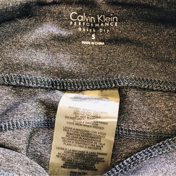 Calvin Klein Charcoal Gray Performance Shorts Quick Dry Fabric Ruched Sides - Picture 13 of 16